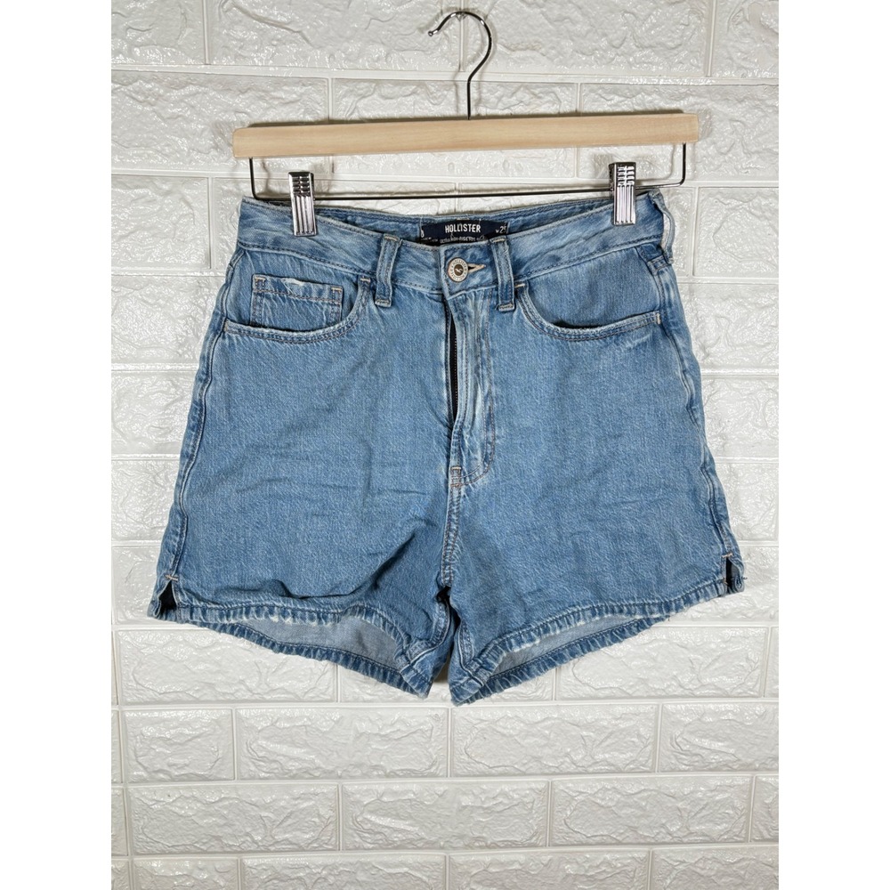 Hollister Ultra High Rise 70s Denim Shorts‎ Size 25 Blue Jean